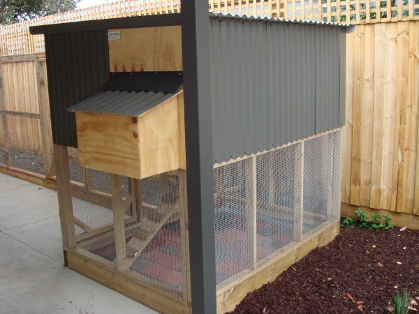 two tiered chicken coop by Yummy Gardens Melbourne