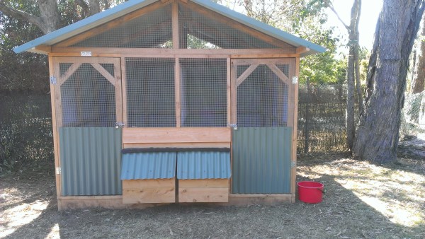 Divided chicken house designed & built by Yummy Gardens Melbourne