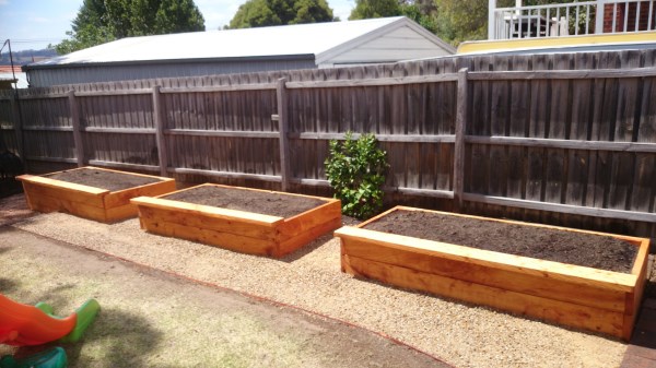 Backyard veggie beds built by Yummy Gardens Melbourne