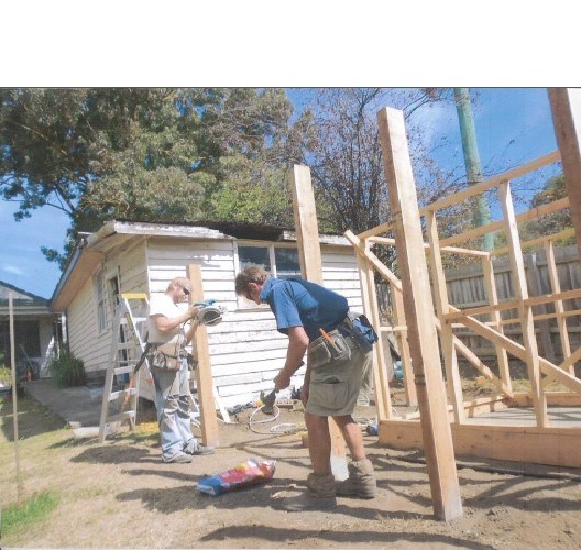 Chicken house under construction by Yummy Gardens Melbourne